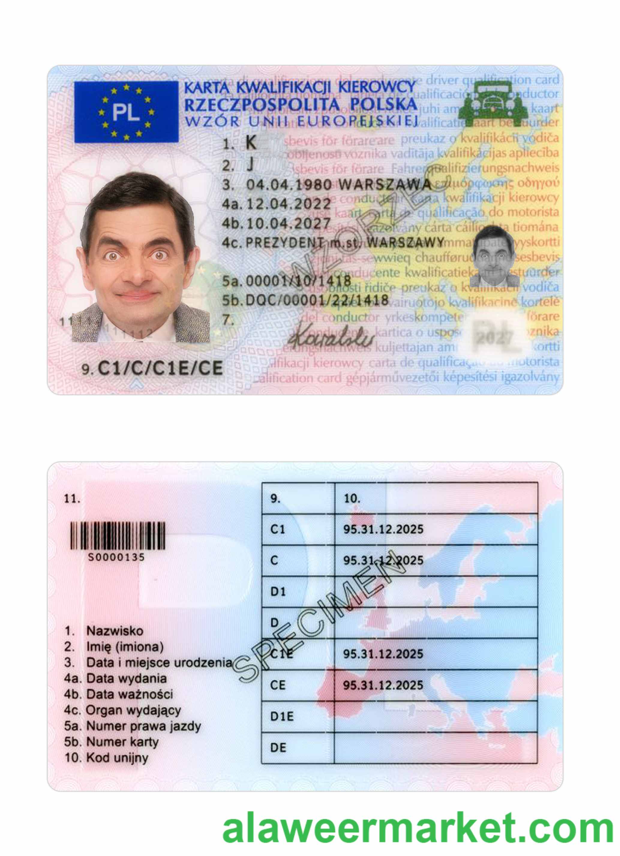 Poland driving license 2022-present